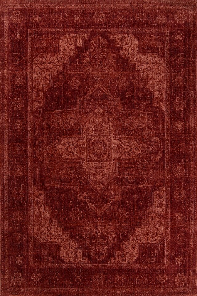 Romans Etro 2701 Taba - Spor Saçaklı Polyester Göbekli Vintage Halı