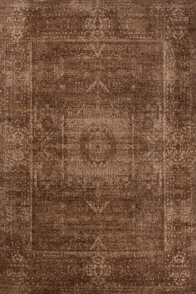 Romans Etro 2703 Bej - Spor Saçaklı Polyester Göbekli Vintage Halı