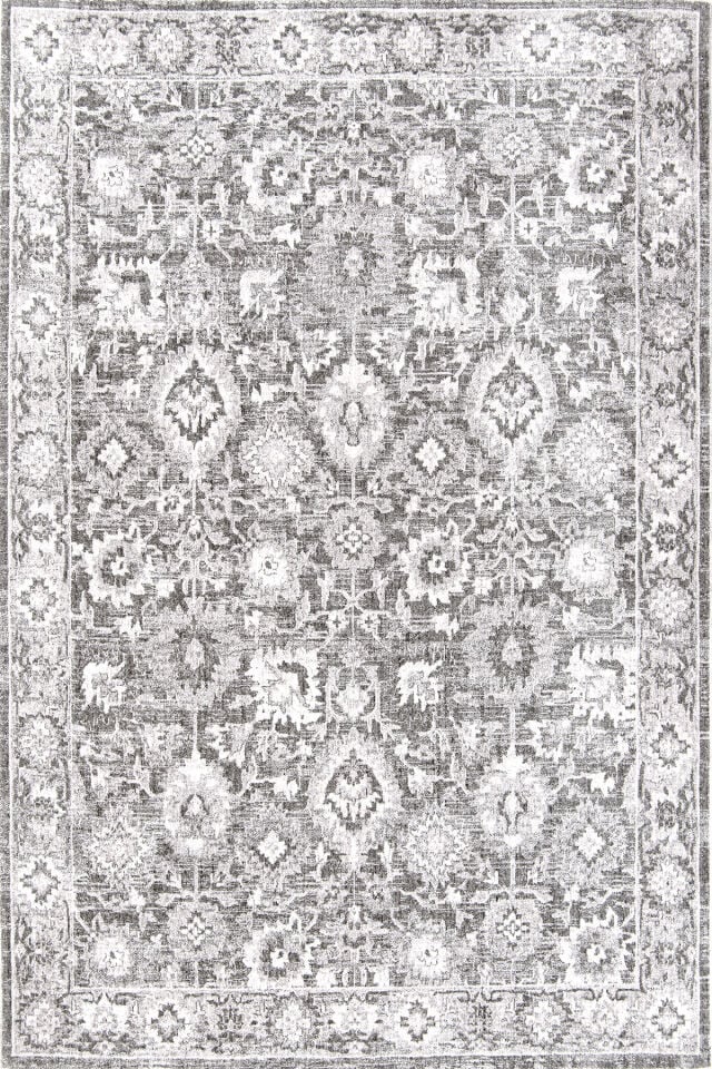 Romans Etro 2704 Gri - Çerçeveli Vintage Halı