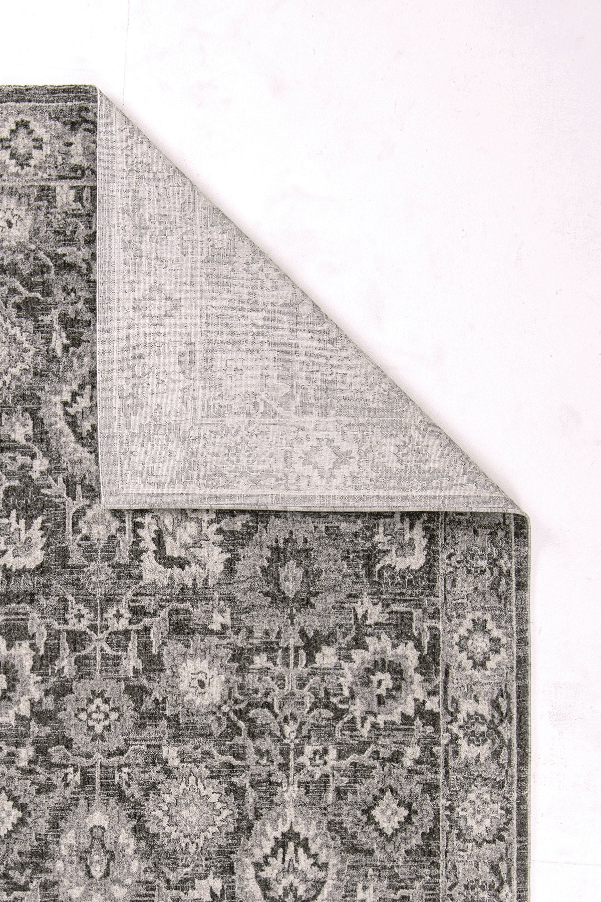 Romans Etro 2704 Gri - Çerçeveli Vintage Halı
