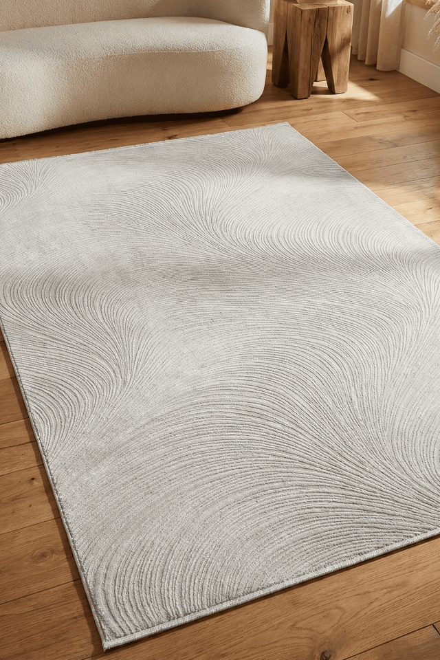 Enti Aren 3305 Gri - Pamuk Tabanlı Akrilik Modern Halı