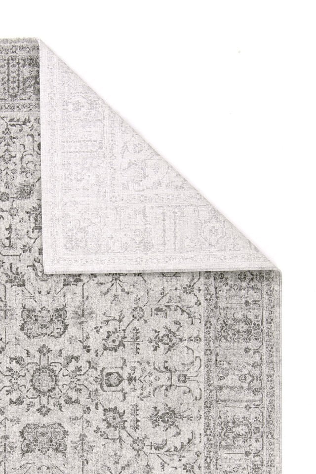 Etro 2705 Gri - Spor Saçaklı Polyester Çerçeveli Vintage Halı 160x230