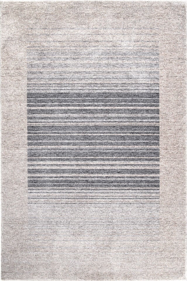 Romans Etro 2708 Krem - Spor Saçaklı Polyester Çizgili Çerçeveli Vintage Halı