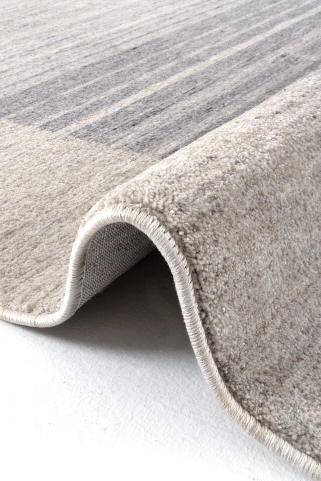 Etro 2708 Krem - Spor Saçaklı Polyester Çizgili Çerçeveli Vintage Halı 200x290