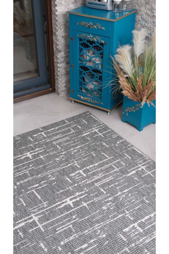 Dekorenti Sahra 9905 Gri Halı Modern Desenli Sisal Halı