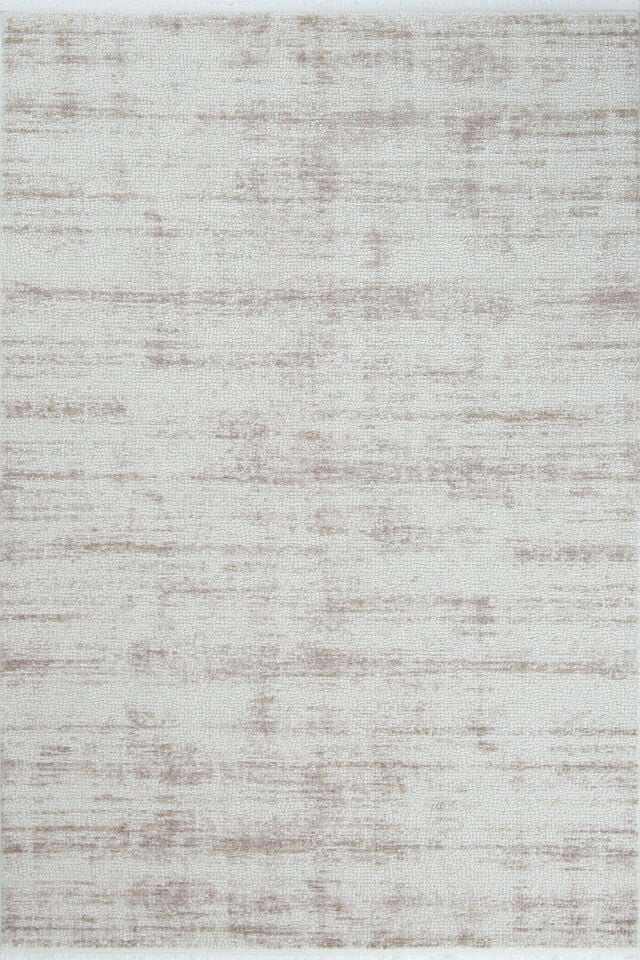Romans Sembol 2912 Bej Halı - Sade Akrilik Pamuk Tabanlı Koridor Halısı
