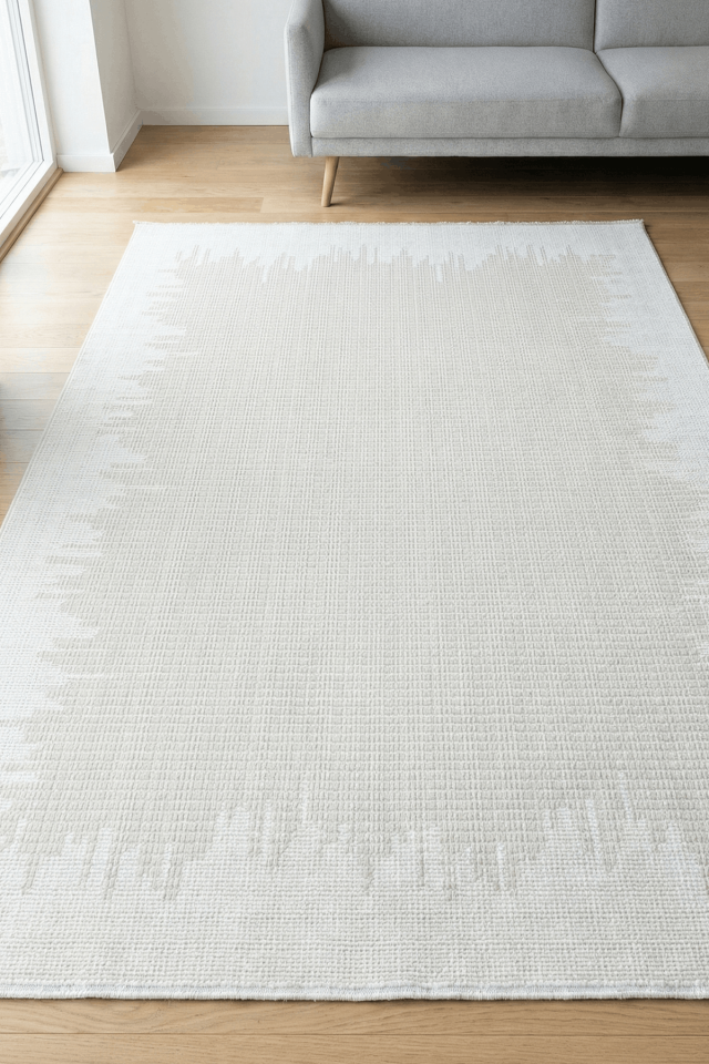 Enti Aren 3313 Bej - Pamuk Tabanlı Akrilik Çerçeveli Halı