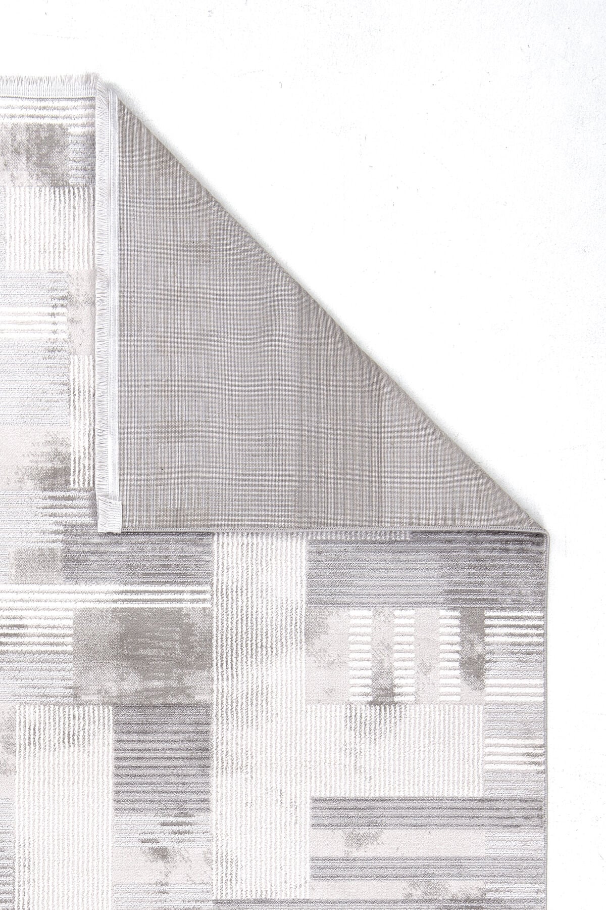 Enti Thema 9403 Gri - Modern Geometrik Desenli Akrilik Halı