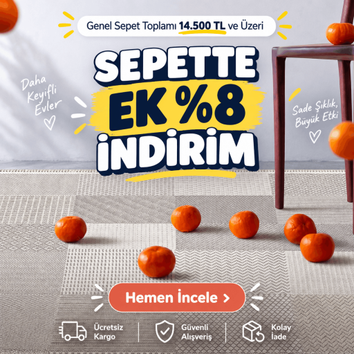 14.500 TL ve üzeri %8 İndirim